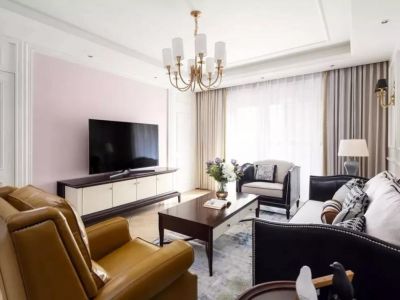 欧洲新城三居102平美式风格装修案例