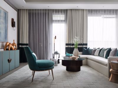 洞林湖新田城时尚现代180平米别墅装修案例