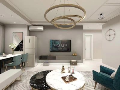 颐合府现代风格三居室