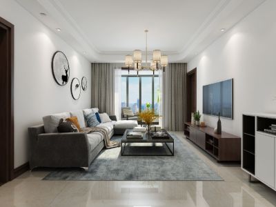 长安金茂府现代风格135平米装修案例