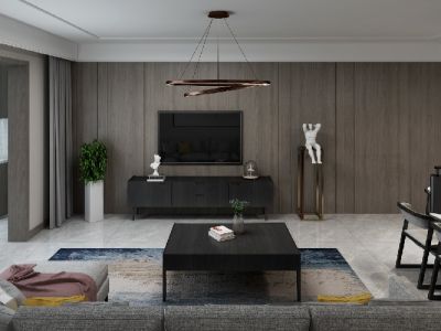 金辉江山铭著现代风格三居室装修案例