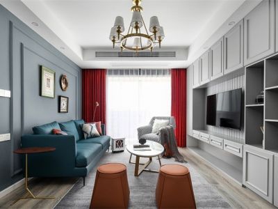 东馨园美现代风格130平米三居室装修案例