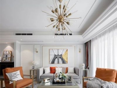 宏嘉丽园轻奢风格116平米三居室装修案例