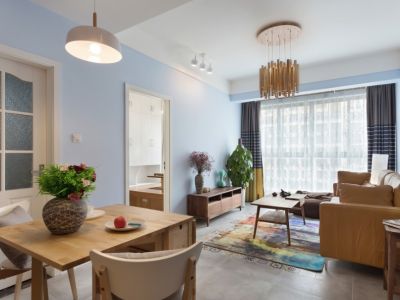 滇池南湾未来城现代风格78平米装修案例