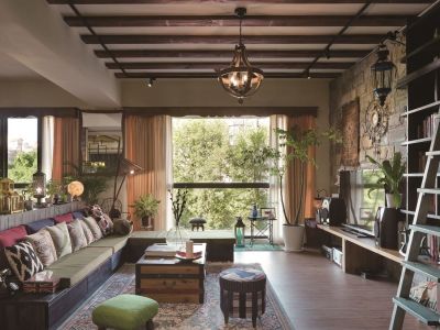 洛阳宜阳绿城桃花源美式混搭190平米别墅装修案例