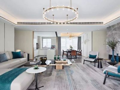 华清学府城三居102平现代简约风格装修案例