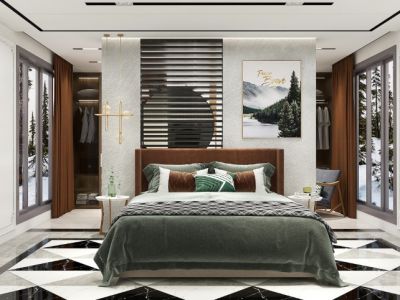 智慧城现代风格156平米三居装修案例