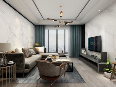 山语桃源新中式风格116平米装修案例