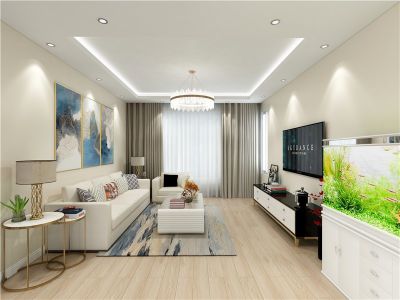 东卉花园现代风格117平米三居室装修案例