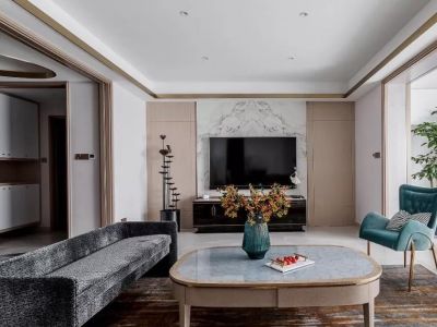 红星天铂现代风格120平米装修案例