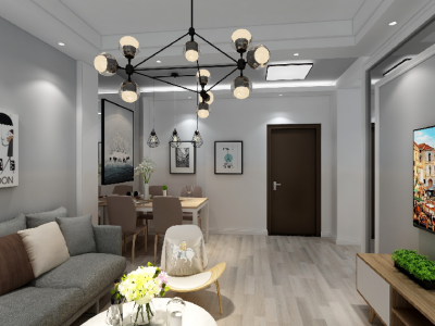 恒大御海天下北欧风格80平米装修案例