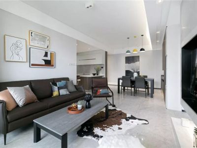 优品道105平三居室现代简约风格装修案例