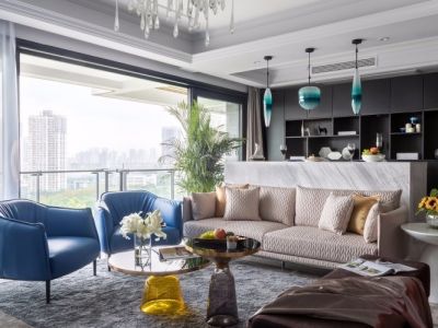 白桦林居三居114平现代风格装修案例