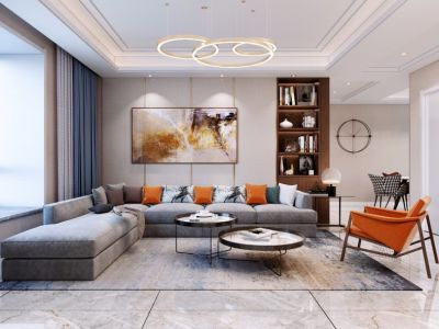 万科城润园三居118平现代风格装修案例