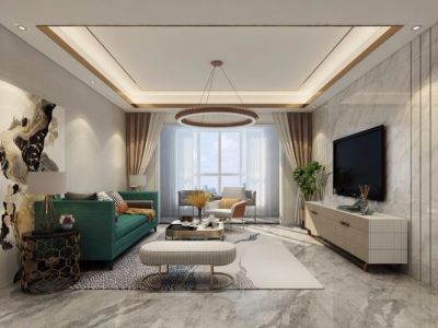 恒大帝景三居121平现代简约风格装修案例