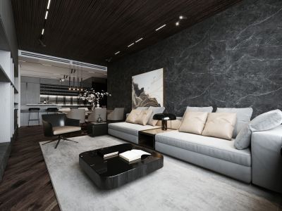 红星天铂现代风格163平米装修案例