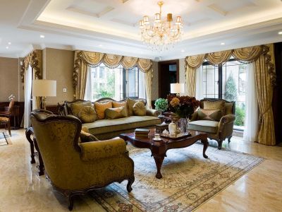 普鲁斯小镇英伦混搭233平米别墅装修案例