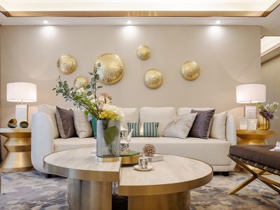 颐和工社轻奢风格179平米三居室装修效果图案例