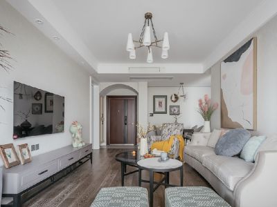 建发·央著现代风格79平米三居室装修效果图案例