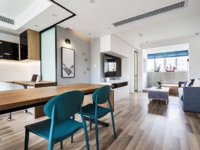 玉溪新天地北欧风格86平米设计案例