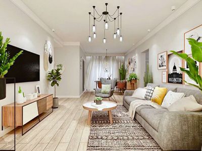 玉溪福禄润园现代简约风格106平米设计案例