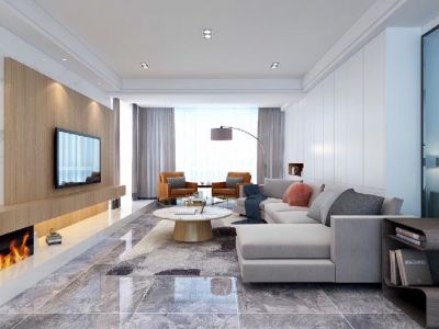 恒大御湖庄园混搭风格135平米三居室装修效果图案例