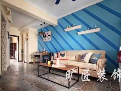 南湖豪苑混搭风格124平米三居室装修案例