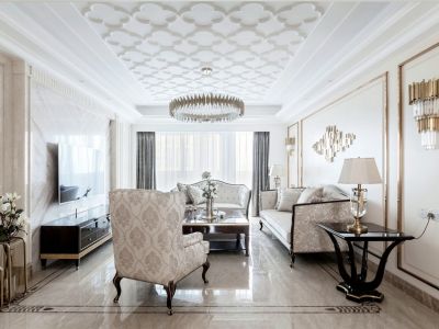 恒大雅苑116平三居欧式风格装修案例