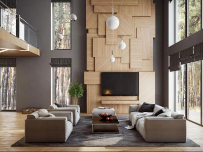 朝圣小区工业风格180平米别墅装修案例