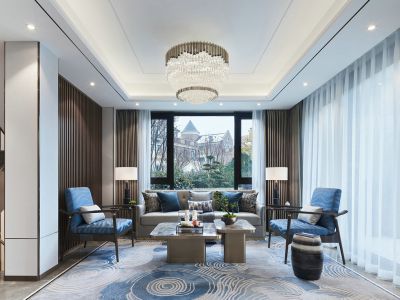 供销小区新中式风格150平米别墅装修案例