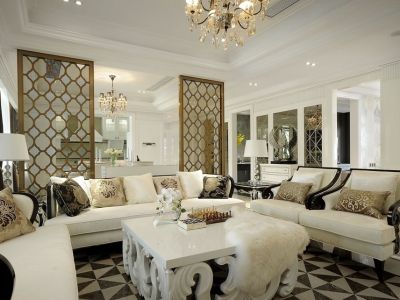 福安花园三居124平欧式风格装修案例