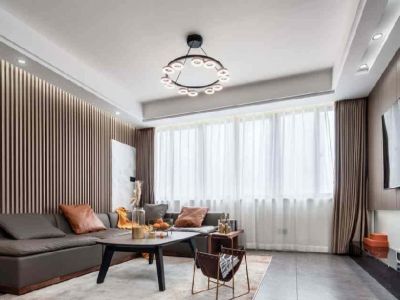 荣域·佳苑现代风格102平米三居室装修效果图案例