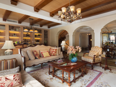 保利净月和府美式田园232平米别墅装修案例