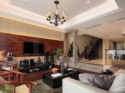 普鲁斯小镇新中式风格233平米别墅装修案例