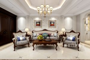 【绵阳东易日盛装饰】英郦庄园桥郡230平米美式风格装修效果图赏析