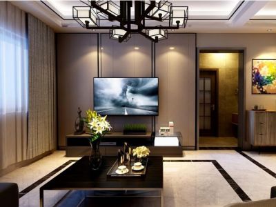 瑞扬家园126平米新中式三居室装修案例