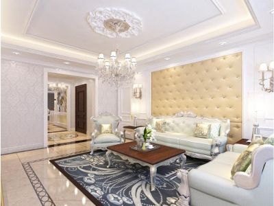 金惠苑简欧风格118平米三居室装修案例