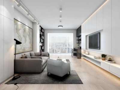 洪福雅苑现代风格132平米三居室装修案例