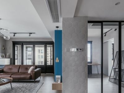 郡祁名邸现代风格137平米三居室装修效果图案例