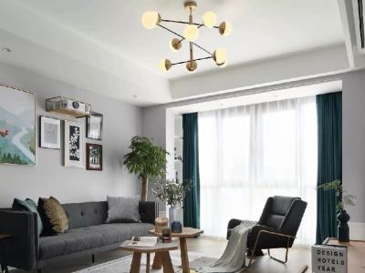 中大·星河湾极简风格117平米三居室装修效果图案例