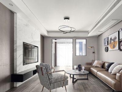 华天首府现代风格162平米四居室装修效果图案例