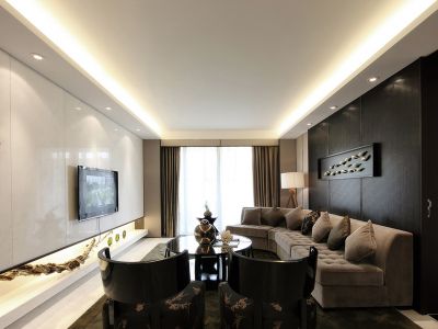 博森翰林城时尚混搭101平米三室两厅装修案例