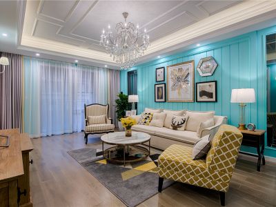 金桥新天地美式混搭136平米三室两厅装修案例