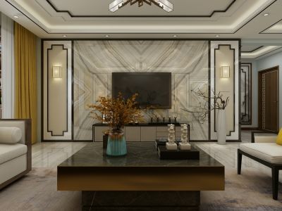 北陵家属院130平米中式三居室装修案例