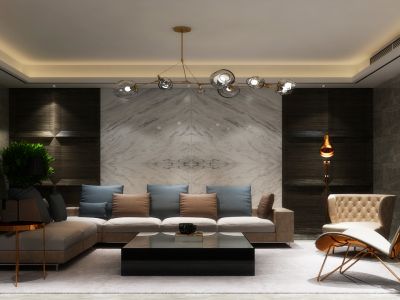 乐天盛苑190平米现代三居室装修案例