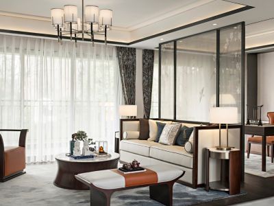 永泰城四居136平新中式风格装修案例