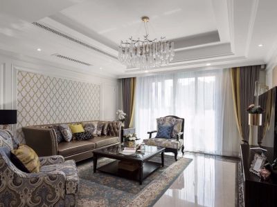 远洋城天祺四居132平欧式风格装修案例