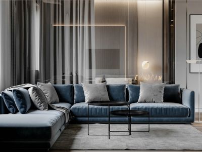 首开金茂熙悦现代风格120平米装修案例