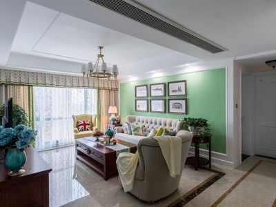 保利335金融中心美式风格140平米四室两厅装修案例