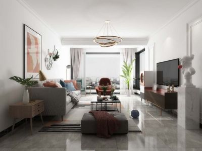 美林假日三居115平现代风格装修案例